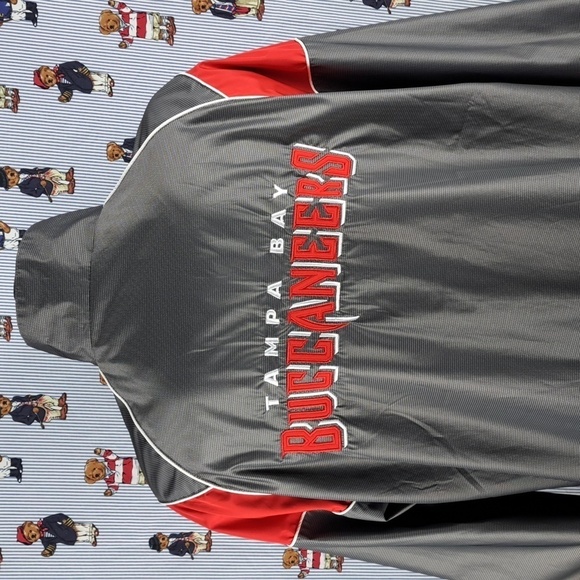 Tampa Bay Buccaneers embroidered pewter & red pullover windbreaker 2XL jacket - Picture 4 of 8